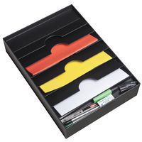 Black A4 drawer organiser - 6 sections - Paperflow