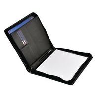 A4 leather zipped conference folder