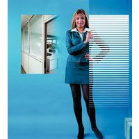 Adhesive white film with white strips