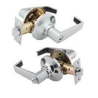 Touchpoint Hotel Door Lever Set - Bathroom - Satin Chrome