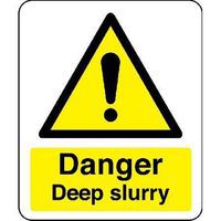 Danger Deep Slurry Agricultural Safety Sign -Aluminium Plastic & Vinyl