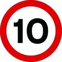 10 mph - Class 2 Sign