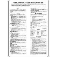 The Electricity at Work Regulations 1989 Work Signs