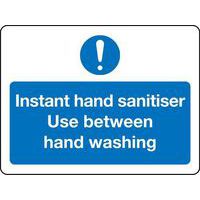 Instant Hand Sanitiser Text Sign -Aluminium, Plastic Or Adhesive Vinyl