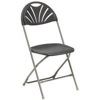 Folding Outdoor Chairs - Steel Frame & Curved Back - 10 Pack - Globe