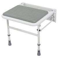 Padded Folding Shower Seat With Legs - White