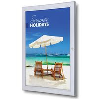 Silver Lockable Poster Cases for Secure Display and Organization
