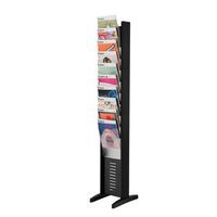 10 x A4 Floor Standing Pocket Display - Black - Office Equipment
