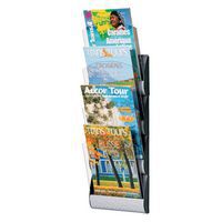 Wall display unit with 4 A4 sections for magazines or leaflets. Wall display unit with 4 A4 sections for magazines or leaflets.