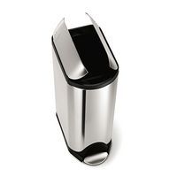 Brushed Steel Butterfly Pedal Bin for Waste Management and Recycling
