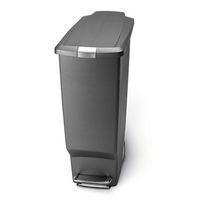 Slim Plastic Pedal Bin - 40 L for Waste Management and Recycling
