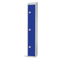 3-Door Metal Storage Lockers - Sloped Top - Antibacterial - Elite