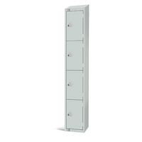 4-Door Metal Storage Lockers - Sloped Top - Antibacterial - Elite