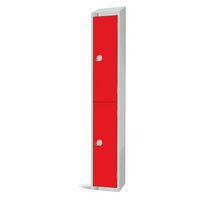 2-Door Metal Storage Lockers - Sloped Top - Antibacterial - Elite