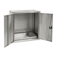 Open Door Stainless Steel Secure Hazardous Storage Cabinet 880x450mm