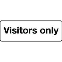 Visitors Only Sign - Aluminium - For Guest Access & Building Security