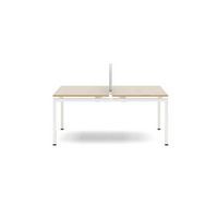 Oblique 2 Person Bench with Screen Divider Accessory