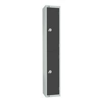 2-Door Metal Storage Lockers - Hasp/Cam Locks - Antibacterial - Elite