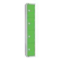 4-Door Metal Storage Lockers - Hasp/Cam Locks - Antibacterial - Elite