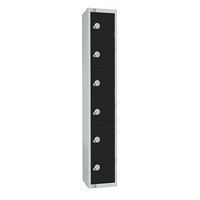 6-Door Metal Storage Lockers - Hasp/Cam Locks - Antibacterial - Elite