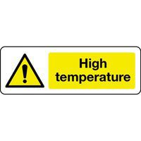High Temperature Safety Warning Sign - Aluminium Plastic & Vinyl