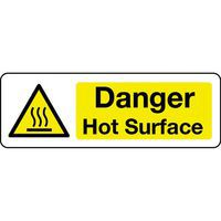 Danger Hot Surface Safety/Warning Sign - Rigid Plastic/Adhesive Vinyl