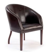 Visitor Armchair - Leatherette With Curved Back - Eliza Tinsley Metro