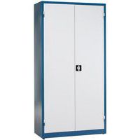 Metal Office Cupboard - x3 Louvre Panels & 255 Plastic Storage Bins