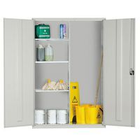 Extra Wide Janitorial Cupboard for Storage and Organization