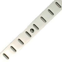 Flat Bookcase Strip - 1829 x 19mm - Satin Chrome Plated