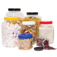 Clear Square PET Jars - Pack of 10