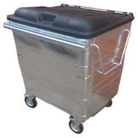 Galvanised Steel Wheelie Bins - 4 Wheels for Waste Management