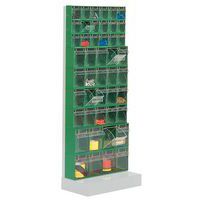 Madia shelving with tilt boxes - Height 150 cm - 9 rows