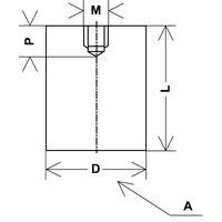 D : ØL : O/A heightM : tapping ØP : tapping depth