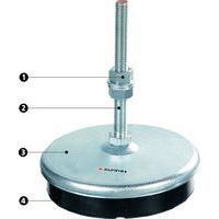Anti-vibration support with tilting rod for medium loads - Threading size M16