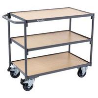 Steel Trolley - 250kg Capacity - 3 Shelves - Manutan Expert