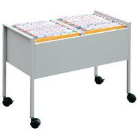 Double trolley for suspension files