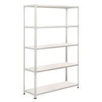 Rapid 2 Shelving (1980h x 1220w) Galvanized - 5 Melamine Shelves