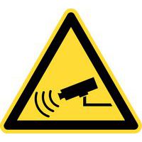 Hazard warning sign - CCTV surveillance - Adhesive