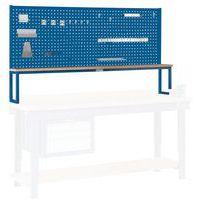 Perforated sheet and shelf bracket for workbench