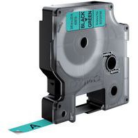DYMO D1 tape 9 mm, black/green