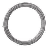 Machined steel cable, clear PVC coated, on reel - 12 metres