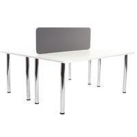 Desk Divider Screen - Black Or Grey - Fabric Partition - Universal Fit
