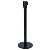 Indoor Black Crowd Control Posts - 5m Coloured Belt - Manutan Expert