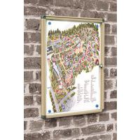 Alcor enclosed bulletin board - Aluminium board - Plexiglas door