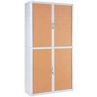 EasyOffice tambour door cupboard in kit form - Height 204 cm