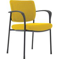 Reception/Visitor Chair With Arms - Fabric - Stackable - Brunswick