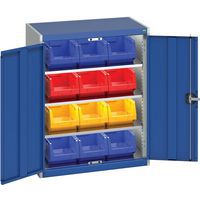 Bott Cubio Workshop Storage Cabinet With 12 Bins HxW 1000x800mm