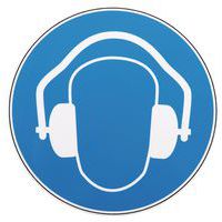 Sign - Ear protection must be worn - Adhesive - Manutan