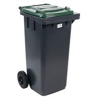 Wheelie bin with waste separation lids  -120L - UK Standard - Manutan Expert